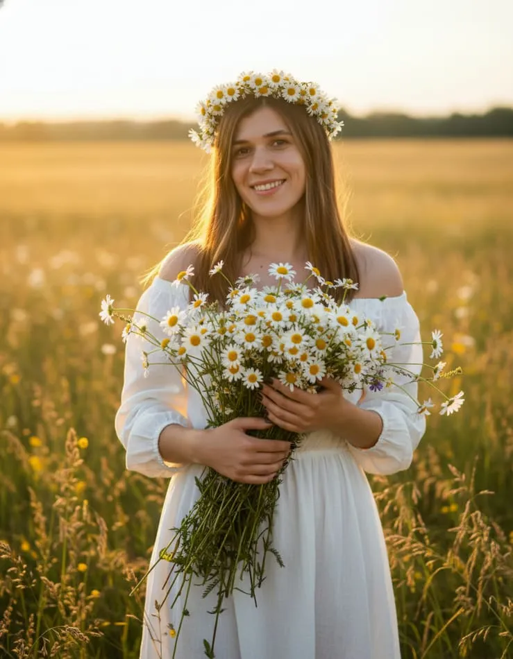 Полевое солнце — ИИ-фотосессия